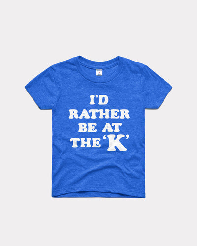 Kids Royal Blue I'd Rather Be At The 'K' Vintage Youth T-Shirt