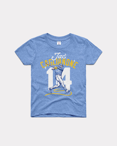 Kids Light Blue Jac Caglianone Vintage Youth T-Shirt