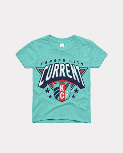 Kids Teal KC Current Super Current Vintage Youth T-Shirt