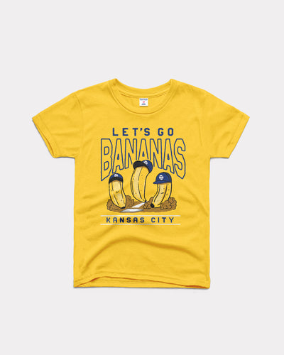 Kids Sunshine Yellow Let's Go Bananas Vintage Youth T-Shirt