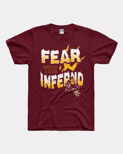 Maroon Arizona State Sundevils Fear the Inferno Vintage T-Shirt