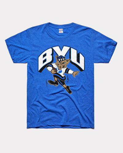BYU Arch Football Mascot Royal Blue T-Shirt