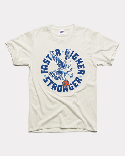 White Creighton Bluejays Stronger Faster Vintage T-Shirt