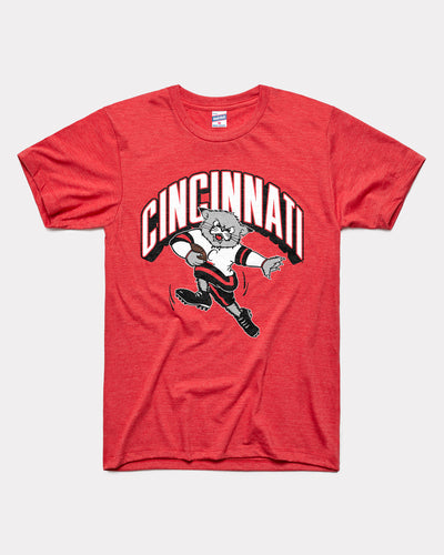Cincinnati Arch Football Mascot Red T-Shirt