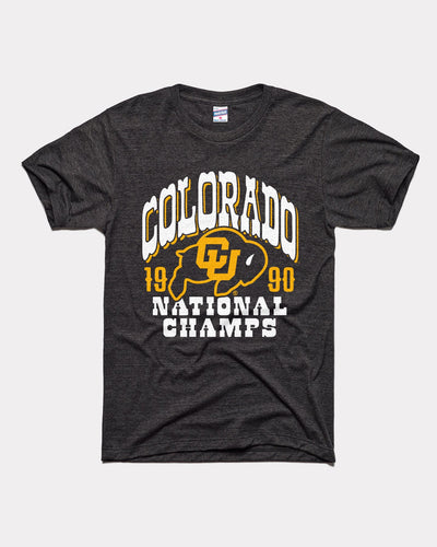 Black Colorado Buffaloes Football 1990 National Champs Vintage T-Shirt