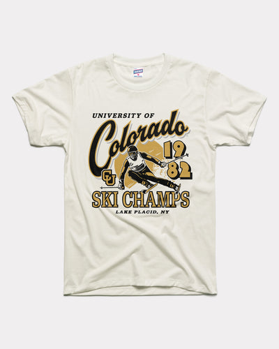White Colorado Buffaloes 1982 Ski Champs Vintage T-Shirt
