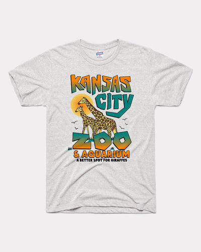 Ash Grey KC Zoo Better Spot for Giraffes Vintage T-Shirt