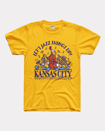 Gold Let's Jazz Things Up Kansas City T-Shirt