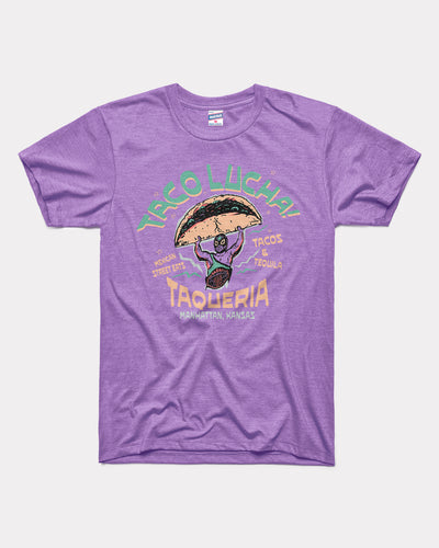 Lavender Taco Lucha Taqueria Vintage T-Shirt