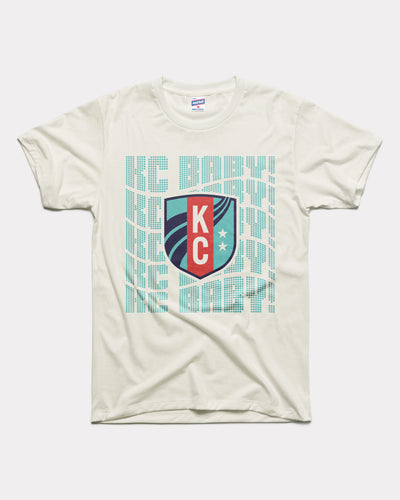 White Kansas City Current KC Baby Shield Vintage T-Shirt