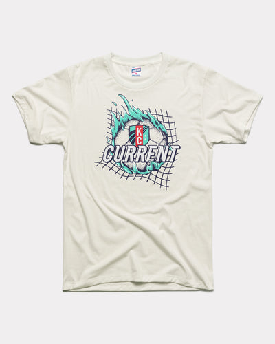 Kansas City Current Soccer Flames Vintage White T-Shirt