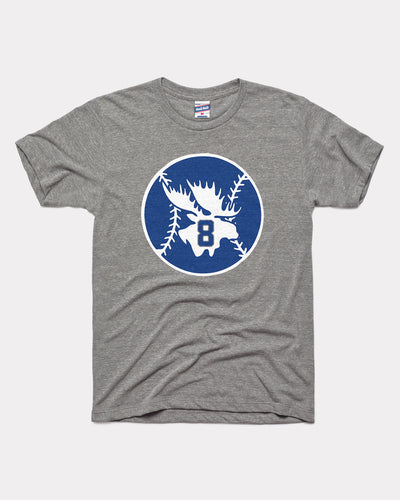 Grey Mike Moustakas #8 Vintage T-Shirt