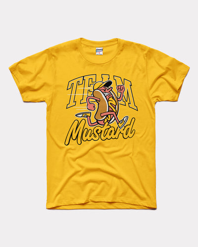 Gold Team Mustard Hot Dog Derby Vintage T-Shirt
