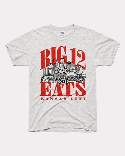 Ash Grey Big 12 Eats 2025 Kansas City Vintage T-Shirt