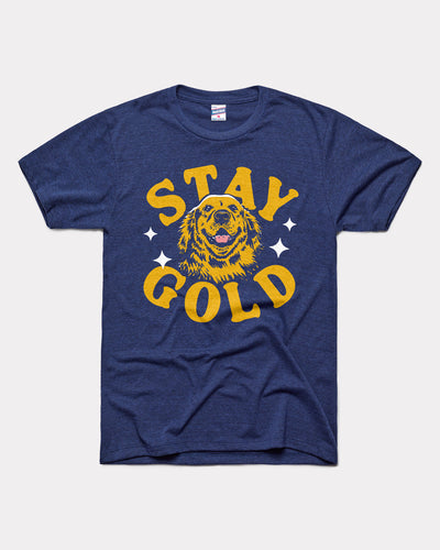 Navy Stay Golden Retriever Vintage T-Shirt