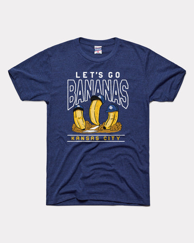 Navy Let's Go Bananas Baseball Vintage T-Shirt
