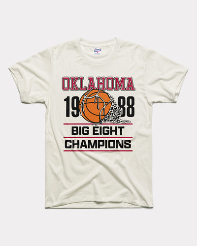 White Oklahoma Sooners 1988 Basketball Big 8 Champs Vintage T-Shirt
