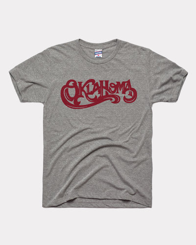 Grey Oklahoma Sooners Script Vintage T-Shirt