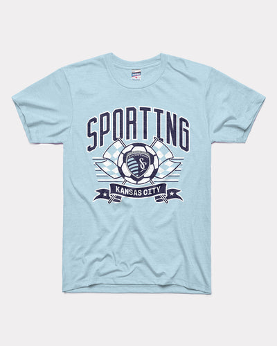 Powder Blue Sporting Kansas City Flags Vintage T-Shirt