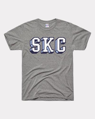 Grey Sporting Kansas City SKC Block Letter Vintage T-Shirt