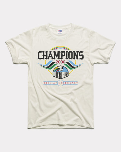 25th Anniversary Wizards Champions Vintage White T-Shirt