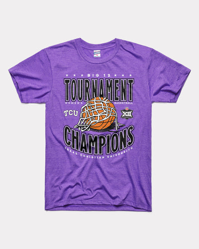 Purple Big 12 TCU Horned Frogs Women's Basketball Vintage T-Shirt