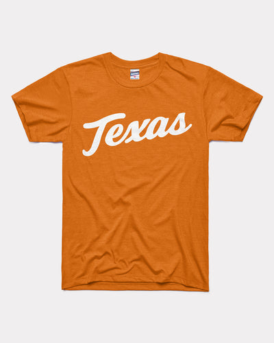 Burnt Orange Texas Longhorns Script Vintage T-Shirt