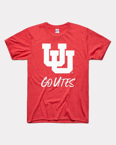 Red Utah Go Utes Heather Vintage T-Shirt