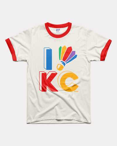 I Shuttlecock KC White & Red Unisex Ringer