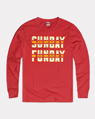 Cherry Red KC Sunday Funday Vintage Long Sleeve T-Shirt