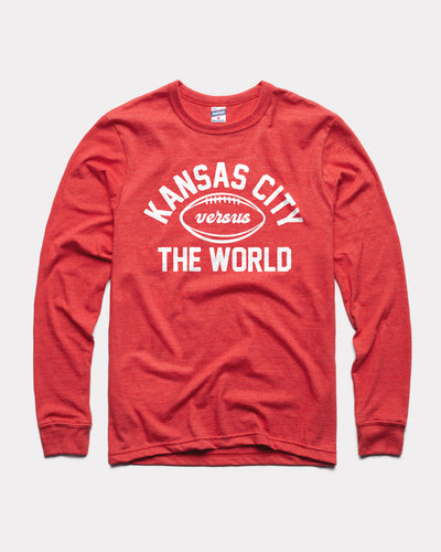 Kansas City vs The World Cherry Red Long Sleeve T-Shirt