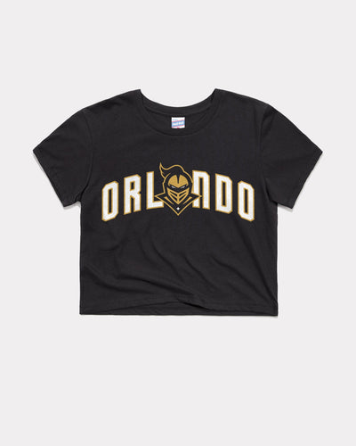 Black UCF Knights Orlando Vintage Crop Top