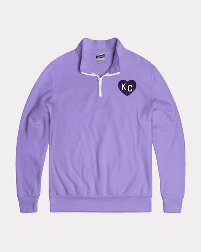 Lavender & Majesty Purple KC Heart Quarter Zip