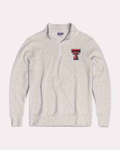 Ash Grey Texas Tech Red Raiders Quarter Zip Pullover