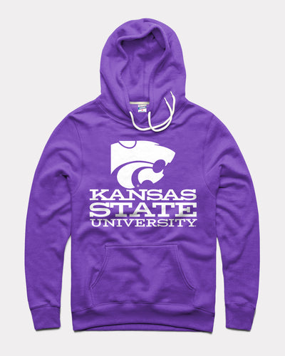 Purple Kansas State Wildcats Stacked Vintage Hoodie Sweatshirt