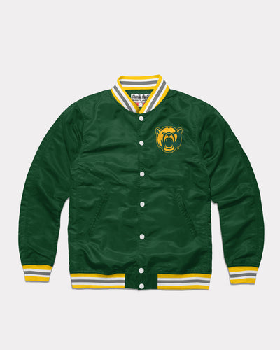 Forest Green Baylor Sic 'Em Bears Vintage Varsity Jacket Front