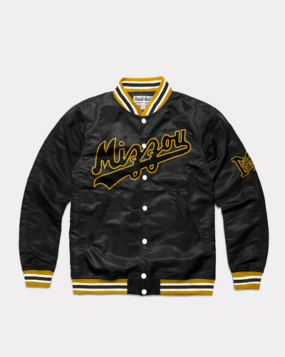 Black Missouri Tigers Mizzou Script Vintage Varsity Jacket Front