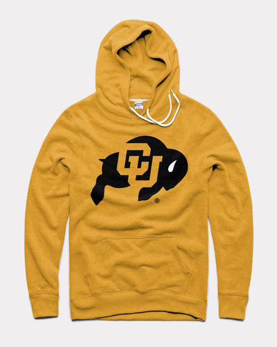 Gold Colorado Buffaloes Primary Logo Vintage Hoodie Sweatshirt