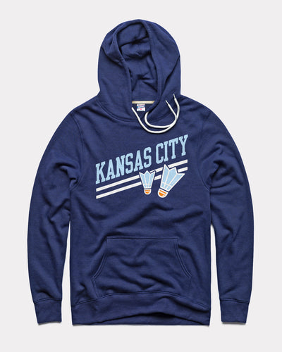 Navy Kansas City Shuttlecocks Vintage Hoodie Sweatshirt