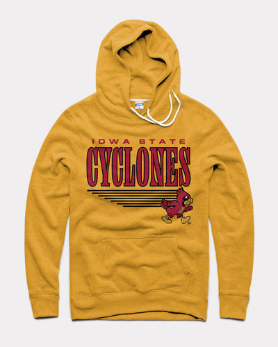 Gold Iowa State Cyclones Underline Vintage Hoodie Sweatshirt