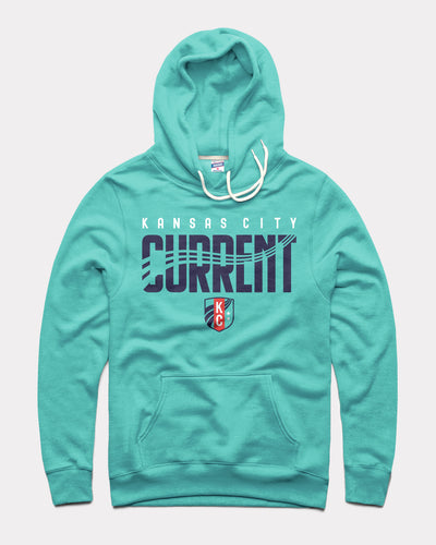 Teal Kansas City Current Waves Vintage Hoodie Sweatshirt
