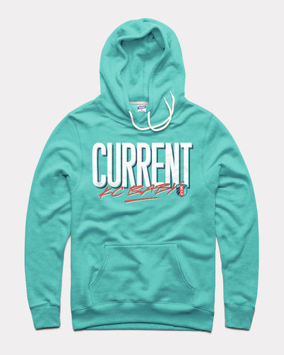 Teal Kansas City Current KC Baby Script Vintage Hoodie Sweatshirt