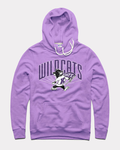 Lavender Kansas State Wildcats Flag Willie Lines Vintage Hoodie Sweatshirt
