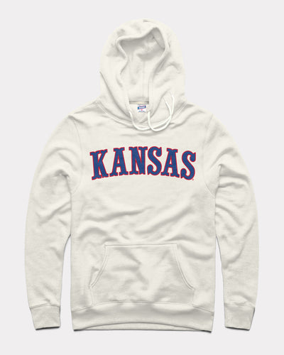 White Kansas Jayhawks Circus Font Vintage Hoodie Sweatshirt