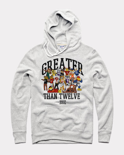 Ash Grey Big 12 Mascot Family Vintage Hoodie Sweatshirt
