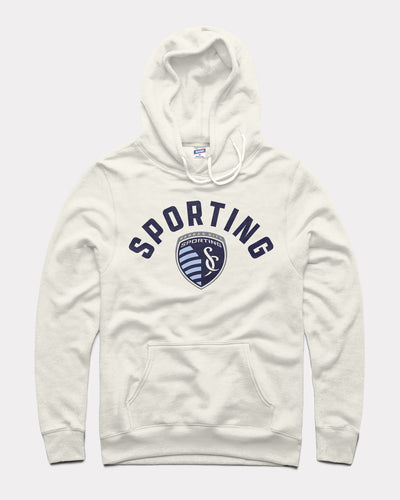 White Sporting Kansas City Arch Logo Vintage Hoodie Sweatshirt