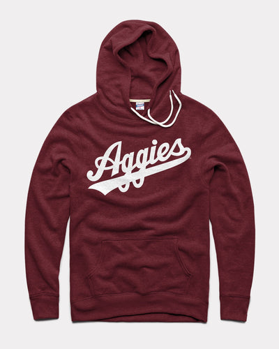 Maroon Texas A&M Aggies Script Vintage Hoodie Sweatshirt