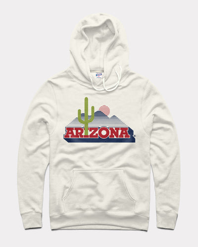 White Arizona Wildcats Desert Cactus Vintage Hoodie Sweatshirt
