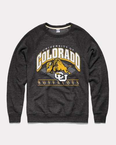 Black Colorado Buffaloes Arch Diamond Vintage Crewneck Sweatshirt