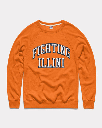 Orange Illinois Fighting Illini Banner Crewneck Sweatshirt